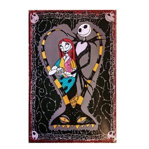 Jack & Sally nightmare Before Christmas metal poster‎